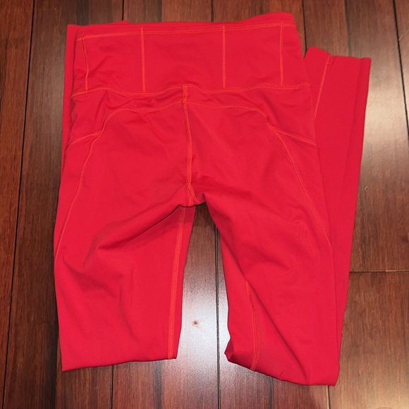RARE lululemon red fast and free leggings - Picture 3 of 5